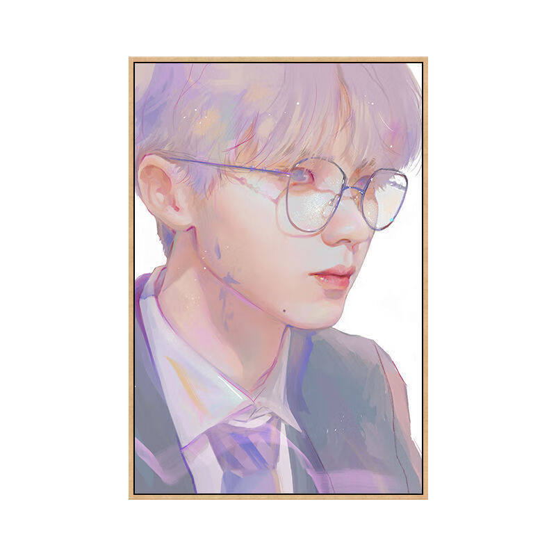 tnt时代少年团diy数字油画宋亚轩马嘉祺手绘数码画手工填色油彩画 a4