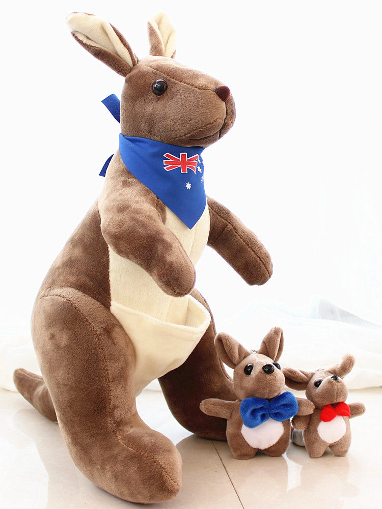 新品迪士尼(disney)袋鼠毛绒玩具创意母子公仔儿童布娃娃亲子玩偶娃