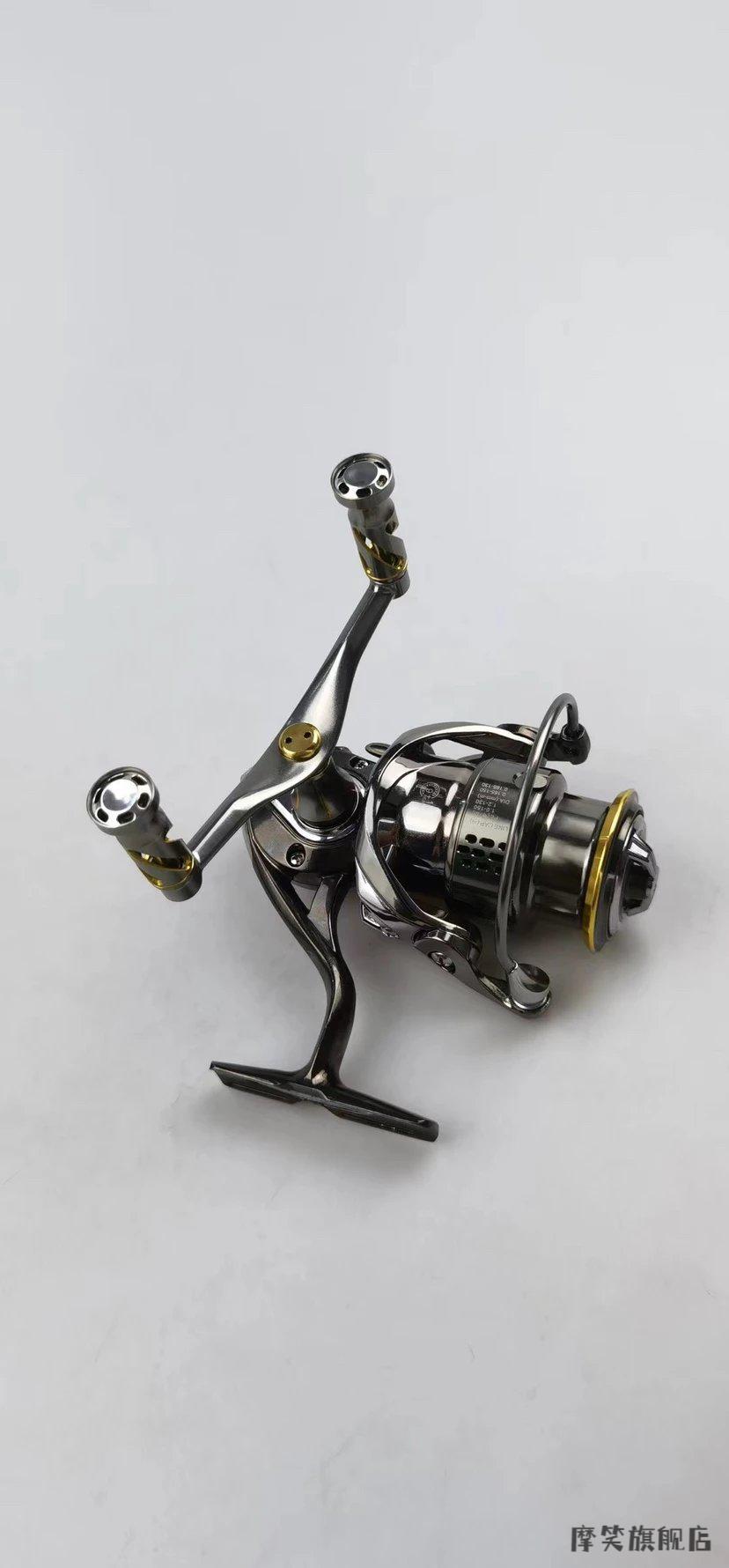 高尔夫纺车轮豪华版双摇臂远投路亚纺车轮带平横杆全金属斯泰拉款式