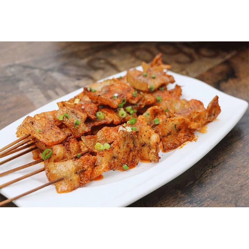 青封铭五花肉串20串户外未腌制半成品猪五花肉片猪肉串bbq铁板烧烧烤