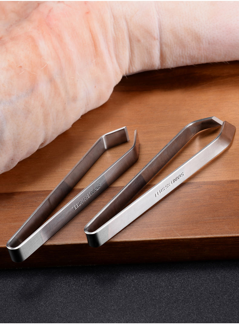 迎新必备猪毛夹子不锈钢拔毛器去鸡毛鸭毛家用除毛钳拨鸡鸭镊子扒猪毛