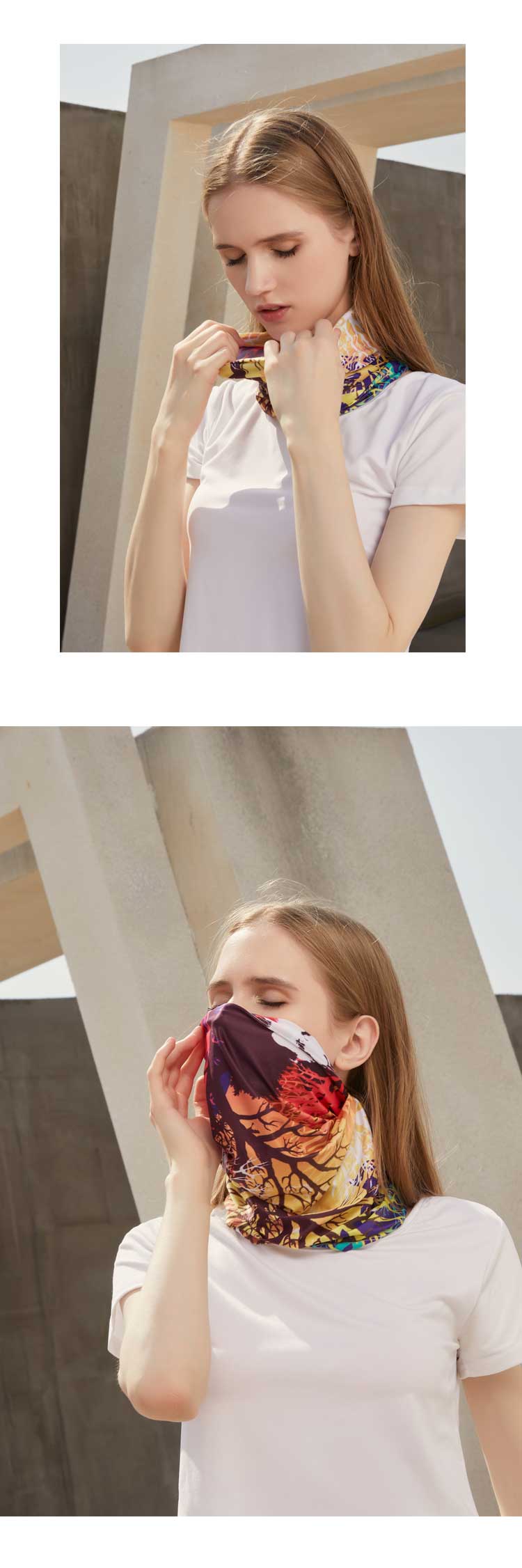 化氏一味官方同款户外防晒冰丝脖套面罩魔术头巾男薄款运动面巾骑行