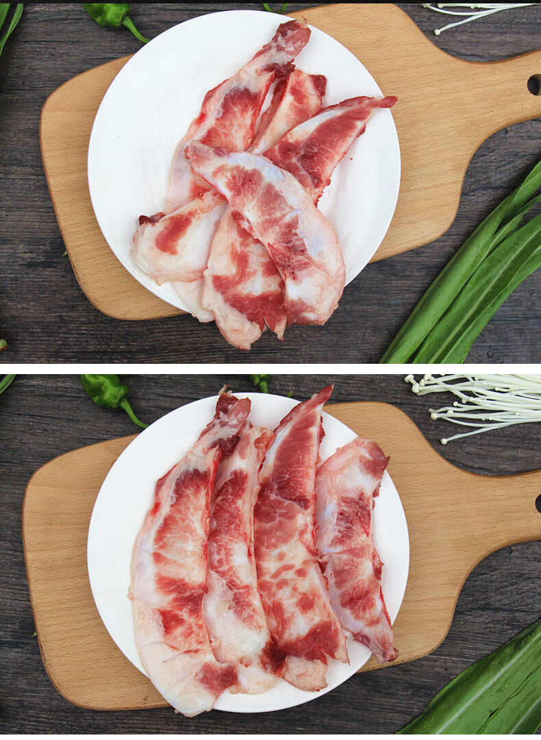 新鲜月牙骨猪脆骨猪软骨月亮骨涮肉烧烤穿串火锅食材巴卡顺多猪月牙骨
