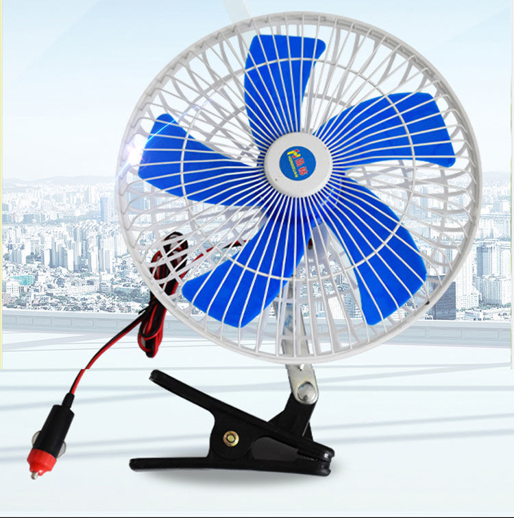 车载风扇12v24v60伏夜市摆摊电动车通用8英寸风扇制冷强小风扇旦榄8寸