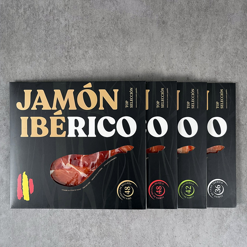 火腿切片5jamon黑标后腿风干黑猪肉片生吃即食5里脊肉