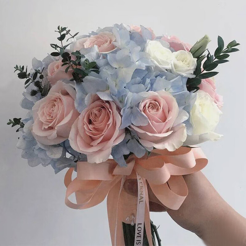 七夕恋新娘手捧花结婚登记婚纱拍摄广州深圳佛山东莞同城鲜花速递送