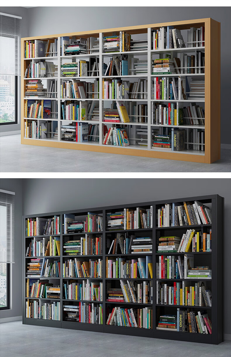 简易书架置物架书柜卧室客厅落地收纳储物架办公室家用铁架子单面主架