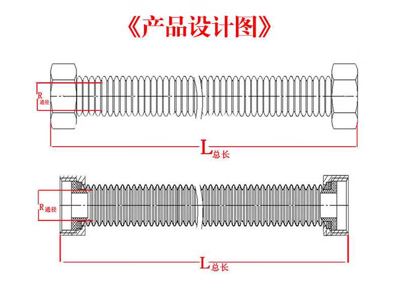 耐高温软管2分3分4分6分1寸不锈钢304波纹管高温蒸汽高压金属工业编织