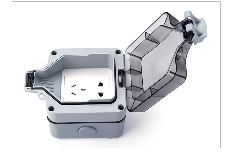 户外防水插座防雨防水罩86型开关室外电源防水盒五孔10a暗装漏保插头