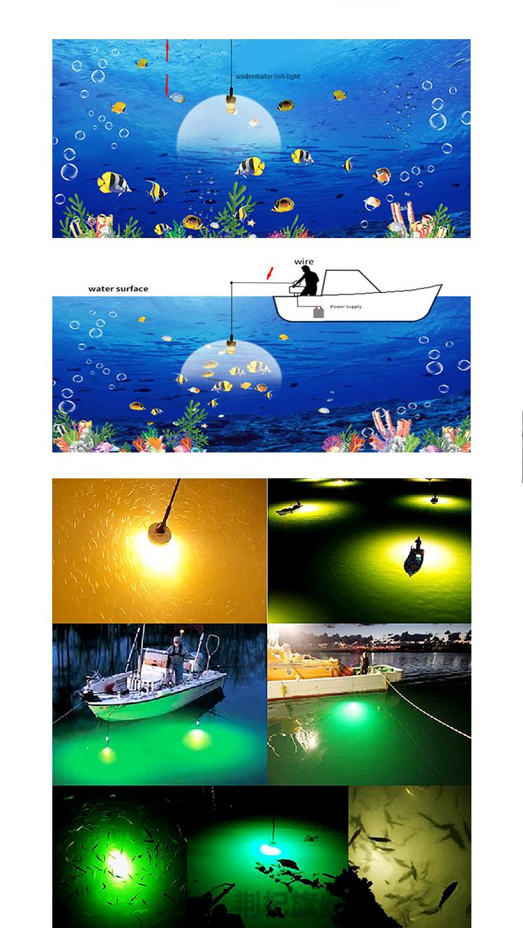 水下诱鱼灯科立盾深水1000w调光水下聚鱿鱼灯诱鱼灯捕集鱼灯海钓垂钓