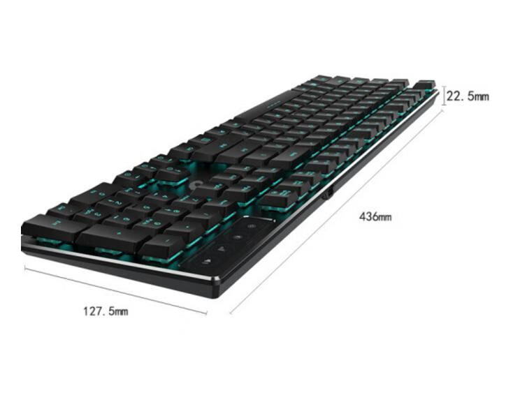 达尔优ek820机械键盘矮轴青轴104key有线游戏电竞办公便携杰霆 青轴