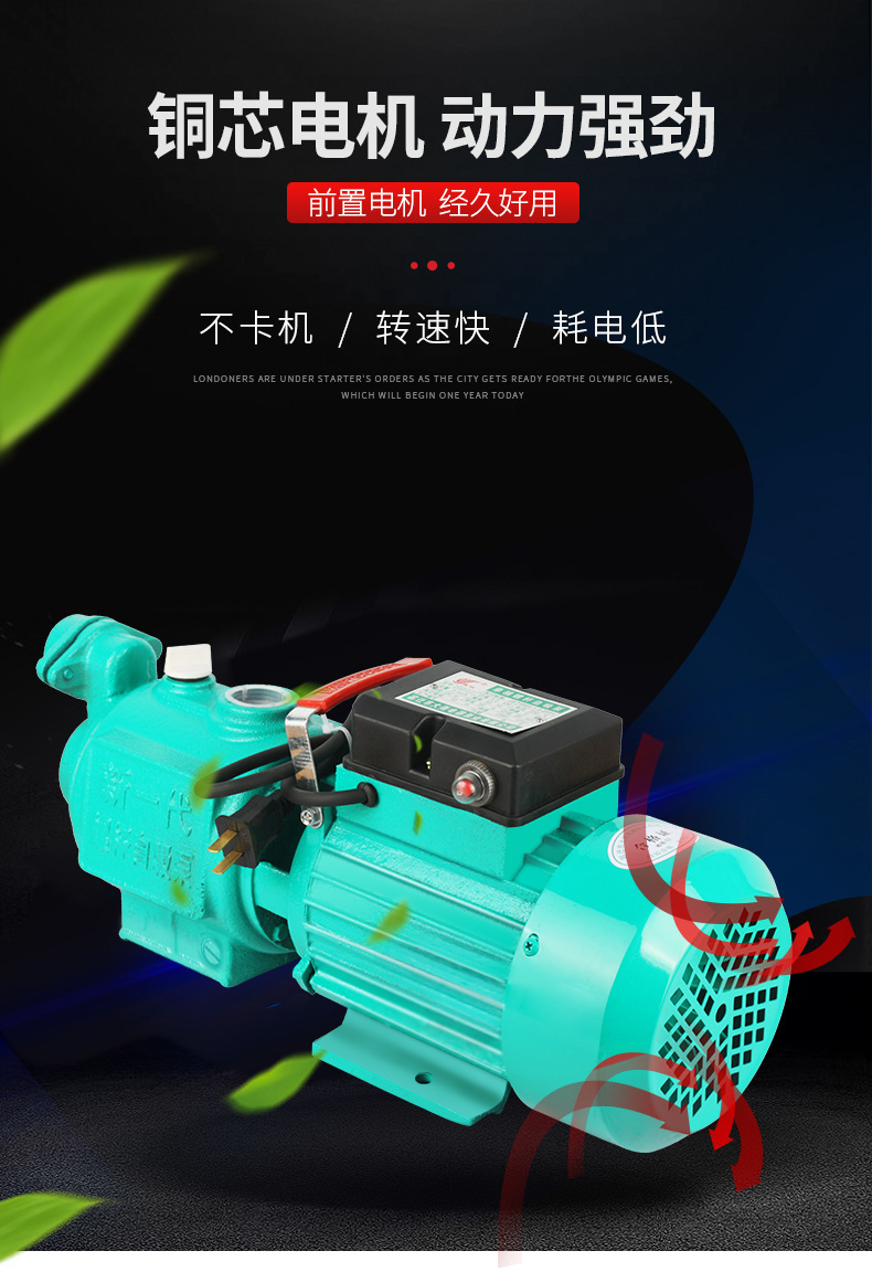 花园浇水灌溉自来水增压自吸喷射水泵铜芯电机螺杆泵高扬程加压泵