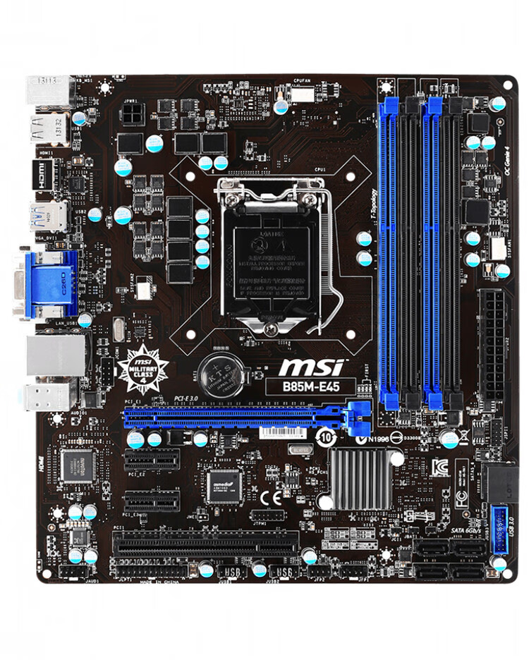 微星b85m-p33 v3 v2 ie35 e45 b85m pro-vd b85主板1150针 红色【图片