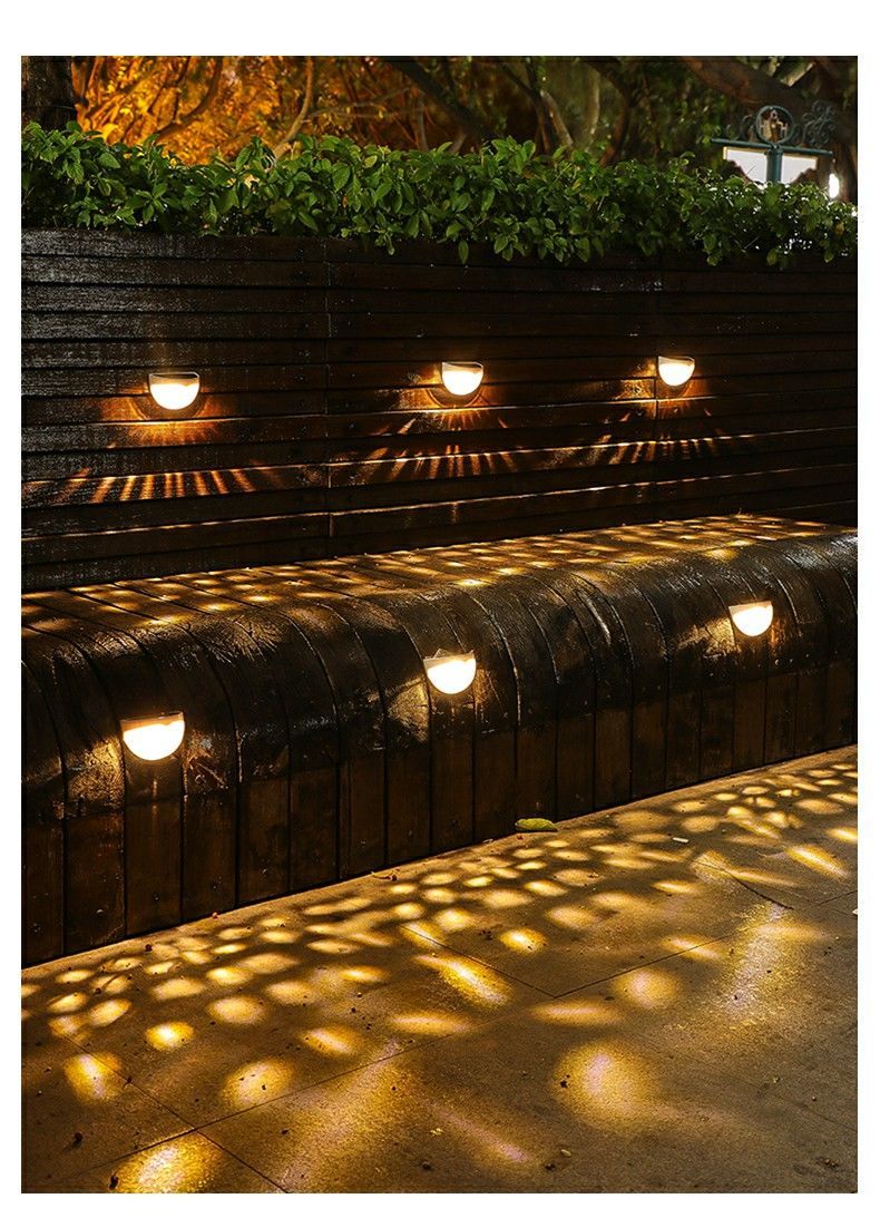 壁灯家用引路灯楼梯防水围墙装饰灯4月30日发完白壳半圆壁灯彩光6个装