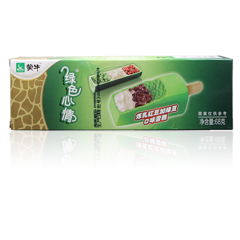 w蒙牛绿色心情炼乳红豆加绿豆口味雪糕65g5支江浙沪皖心情炼乳30支备