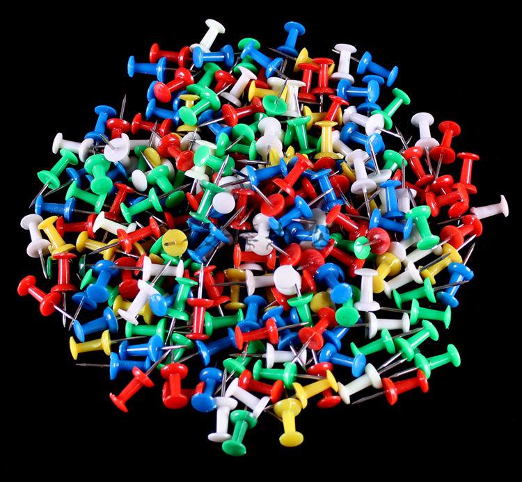 南越意 透明工字钉创意彩色工字钉图钉绘画图软木美工钉200 #04#袋装