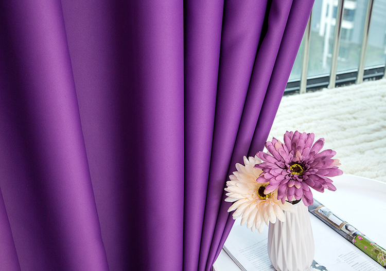 欧式绣花窗纱窗帘卧室客厅阳台纱帘布料田园大气酒红飘窗 酒红纱 紫色