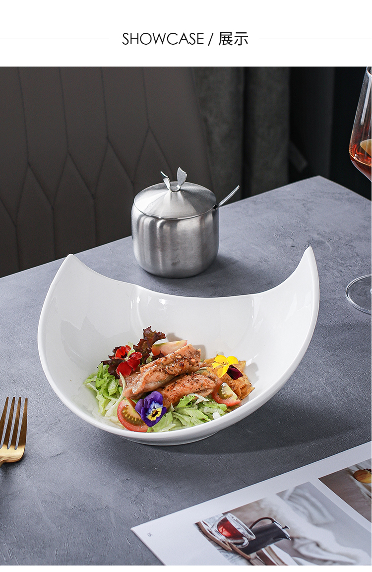 盘子菜盘创意网红酒店意境餐具凉菜摆盘北欧风格碟水果蔬菜沙拉盘9