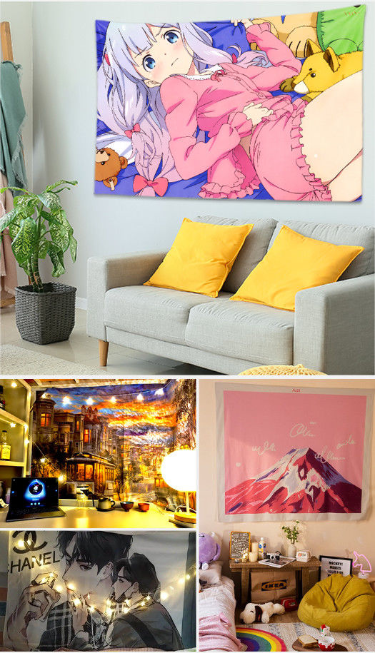 埃罗芒阿老师背景布挂布和泉纱雾动漫周边宿舍装饰布置背景布挂毯结盟