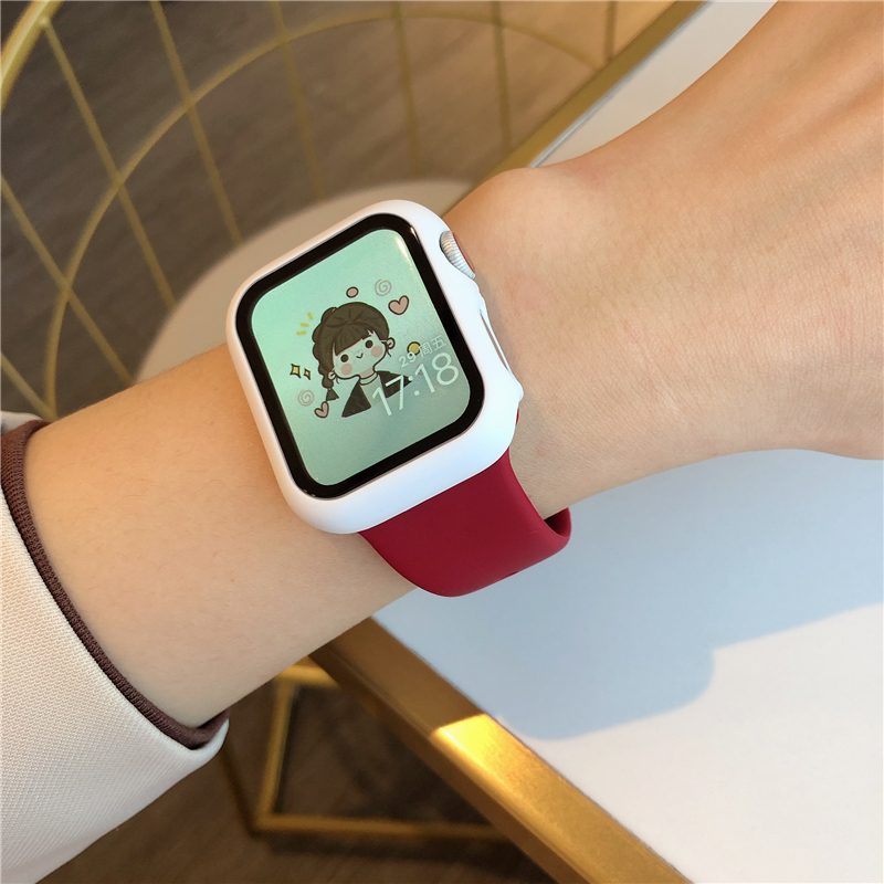 正港新款经典iwatch运动硅胶套装苹果表带1-6代se系列通用百搭apple