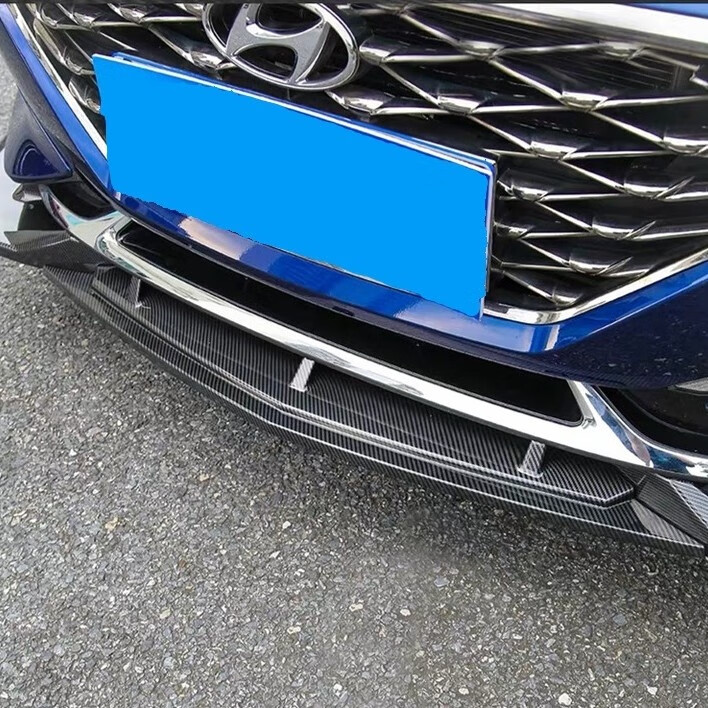 专用菲斯塔中网原装蜂窝改装前脸保险杠装饰条黑色上饰条上饰条碳纤纹