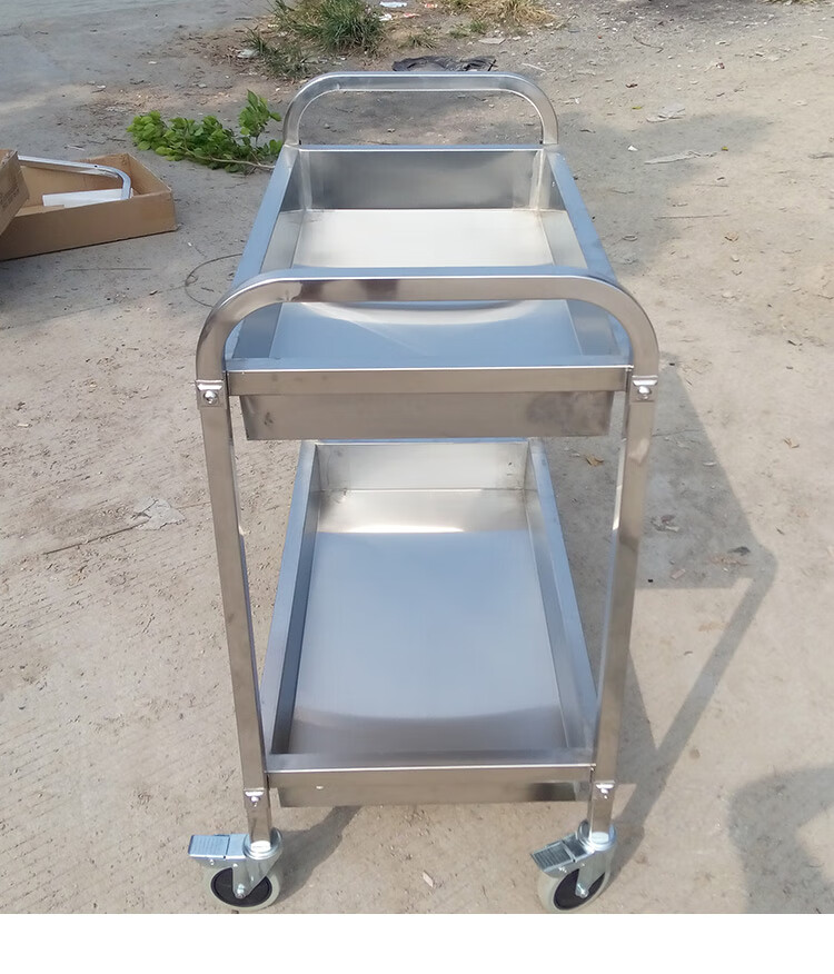 送餐车餐车推车加厚不锈钢餐车酒店三层手推车双层餐厅送餐车收碗车