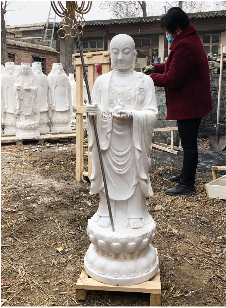 捡漏特价uhfr石雕汉白玉站滴水观音菩萨像寺庙地藏王坐佛像石头人物