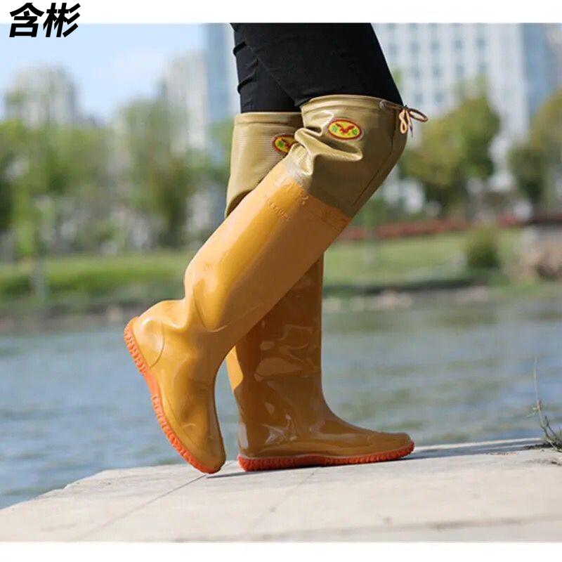 含彬 下田插秧靴软底水田鞋插秧鞋高筒下水裤农田防滑靴水鞋水靴防水
