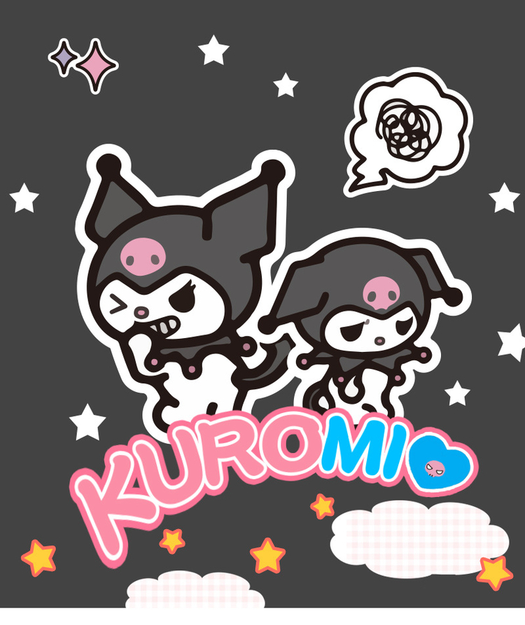 2022新款玉桂狗水杯贴纸可爱美乐蒂库洛米玉桂狗表情包贴纸三丽鸥卡通