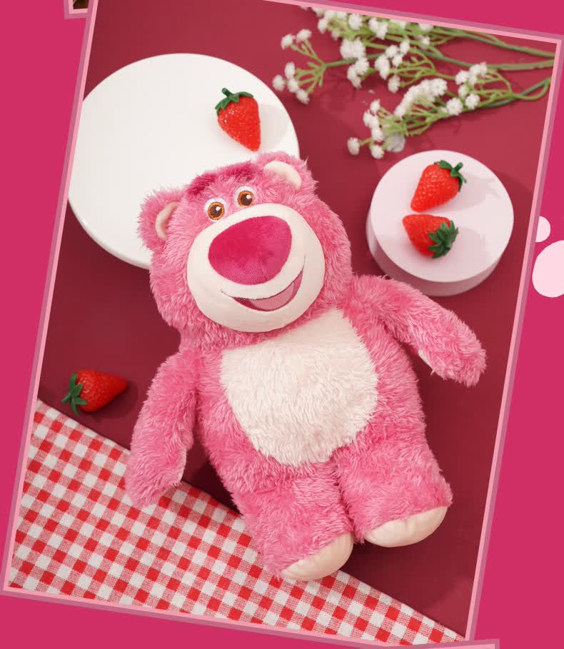 毅踏 九木杂物社迪士尼草莓味的草莓熊公仔毛绒玩具生日礼物song女友