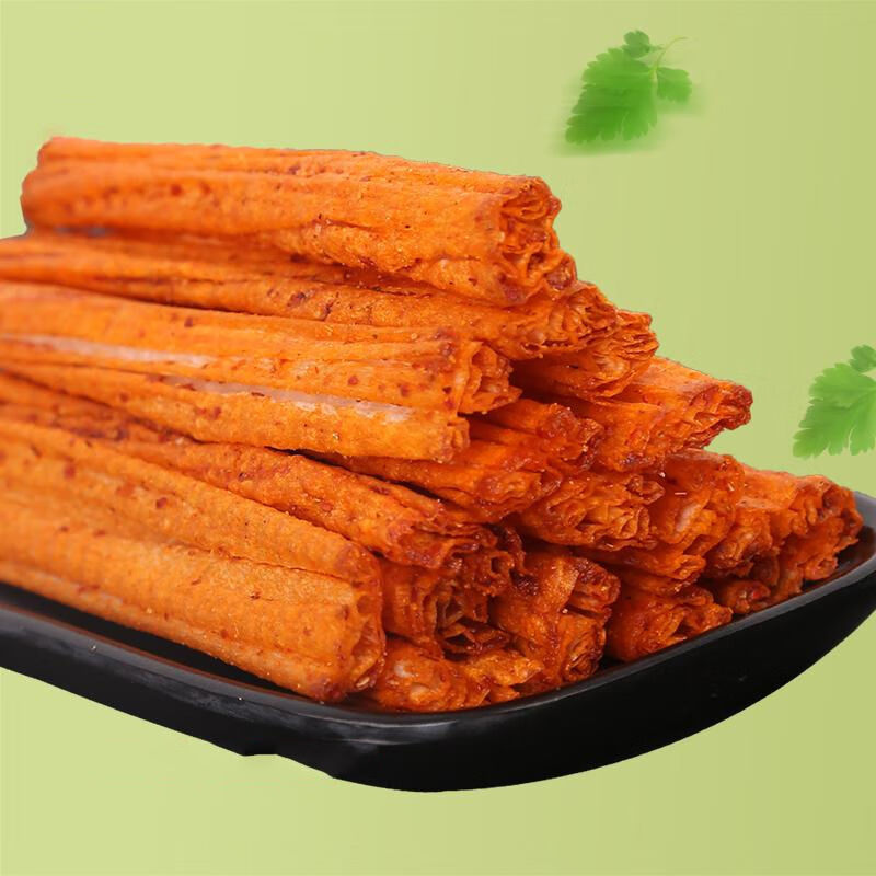 辣条绿爽甜辣片80后90后童年怀旧零食麻辣皮香辣辣片绿剑20g30袋