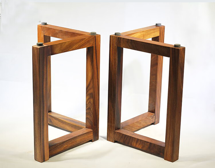 惢琪桌腿支架实木工字支架胡桃木大板茶餐桌腿配套桌脚架定制桌子腿