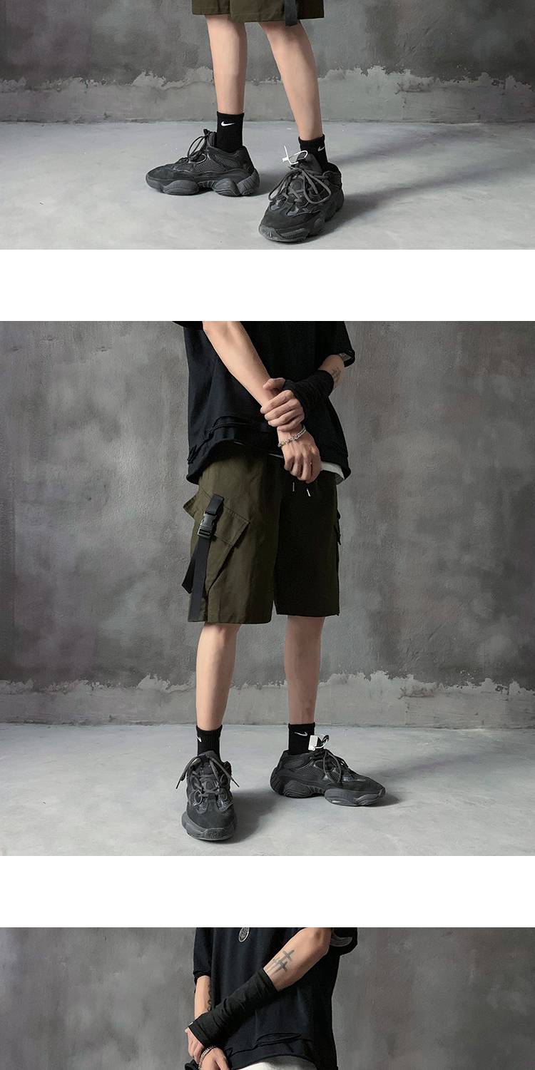 南极人工装短裤男宽松薄款机能风日系潮牌五分裤子男士男式百搭夏季