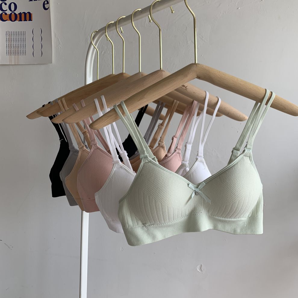 高中生内衣女学生大学无钢圈内衣日系少女可爱学生小胸胸罩防下垂无痕