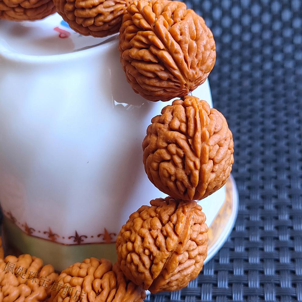 靓玉匠文玩核桃三菱24mm桃核手串陕西秦岭龙蛋蚂蚁纹桃胡把玩件男女款