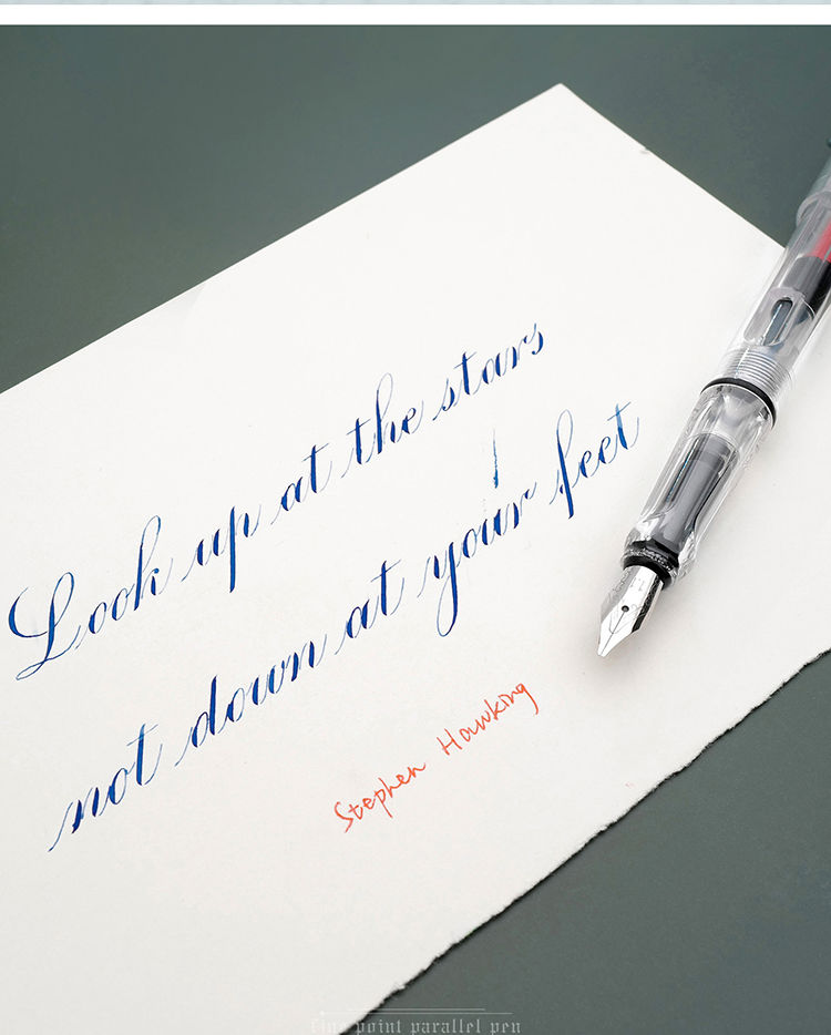 哥特体平行笔美工笔英文书法学生透明钢笔藏文笔艺术体19mm单笔无