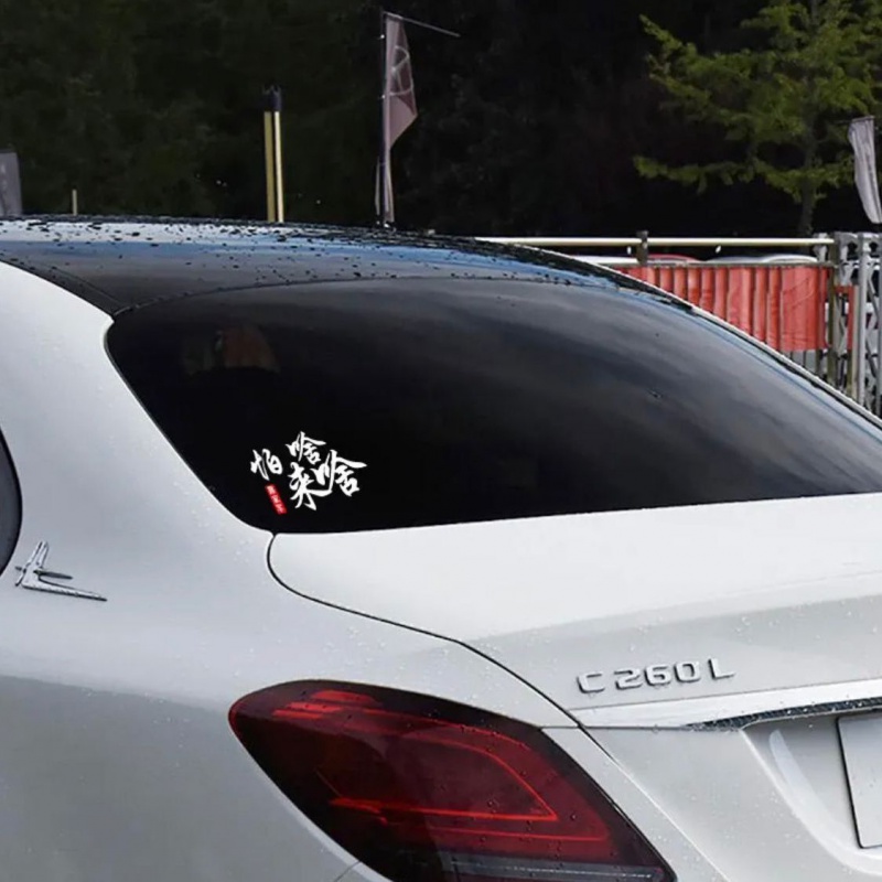 适用于铁山靠求怕累邦邦两拳车贴怕啥来啥汽车贴纸抖音同款靠家军车