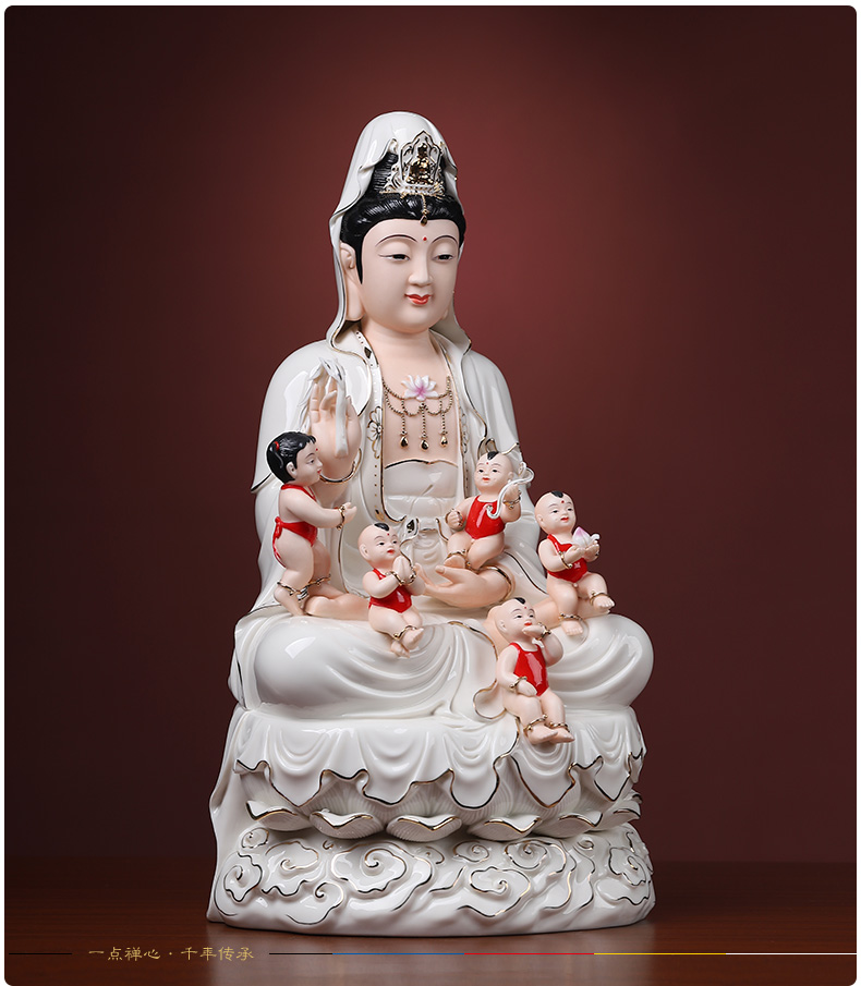 h26-10d 16吋五福送子娘娘 三龙双凤黄衣彩【图片 价格 品牌 报价