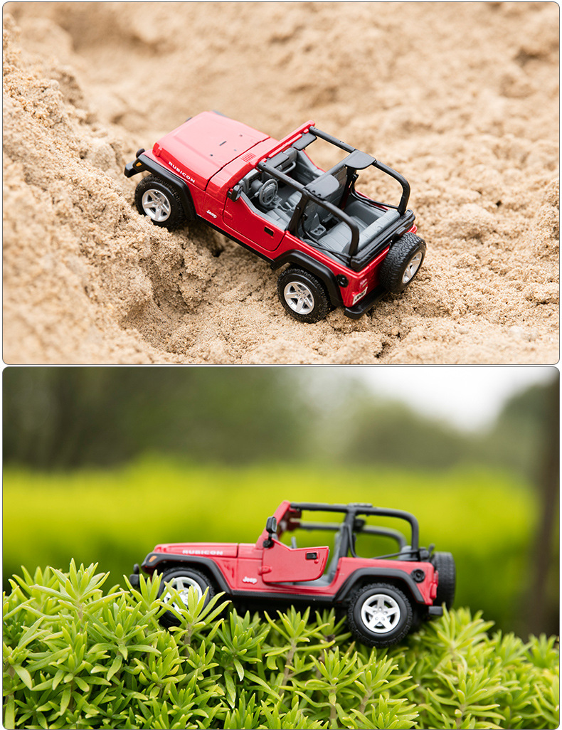 美驰图127吉普jeep牧马人合金汽车模型牧马人仿真车模型罗宾汉军绿