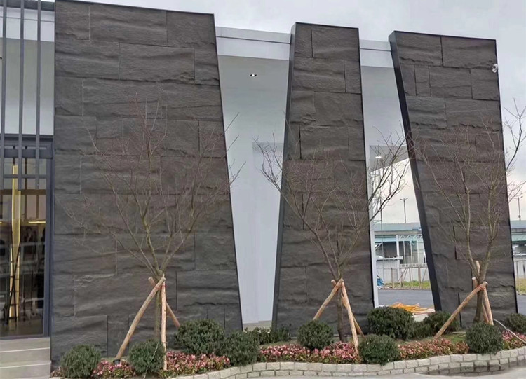 蘑菇石背景墙 石皮轻质pu文化石石材客厅电视背景墙砖天然石毛石蘑 一