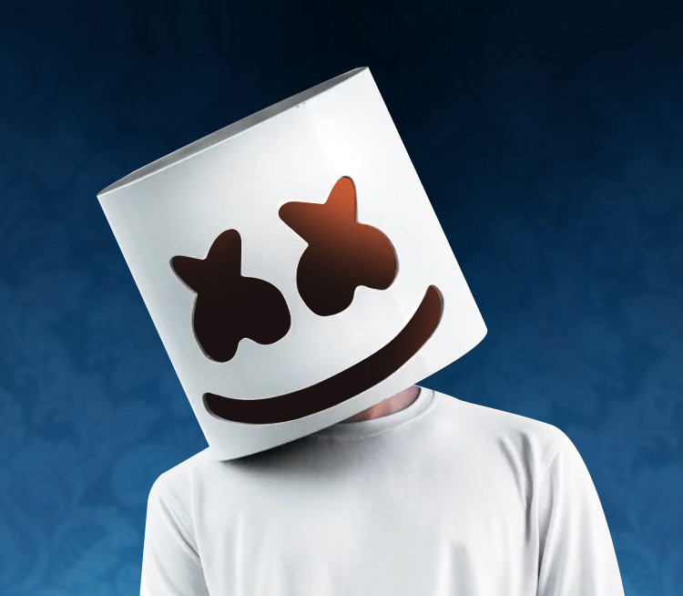 棉花糖面具 头套百大dj棉花糖头盔面具音乐节酒吧发光气氛道具抖音