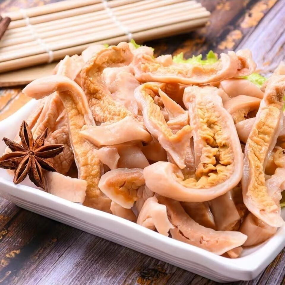 【冷藏发货】新鲜猪花肠生猪肠猪胎盘卤味烧烤食材 十字丽日 半熟 花