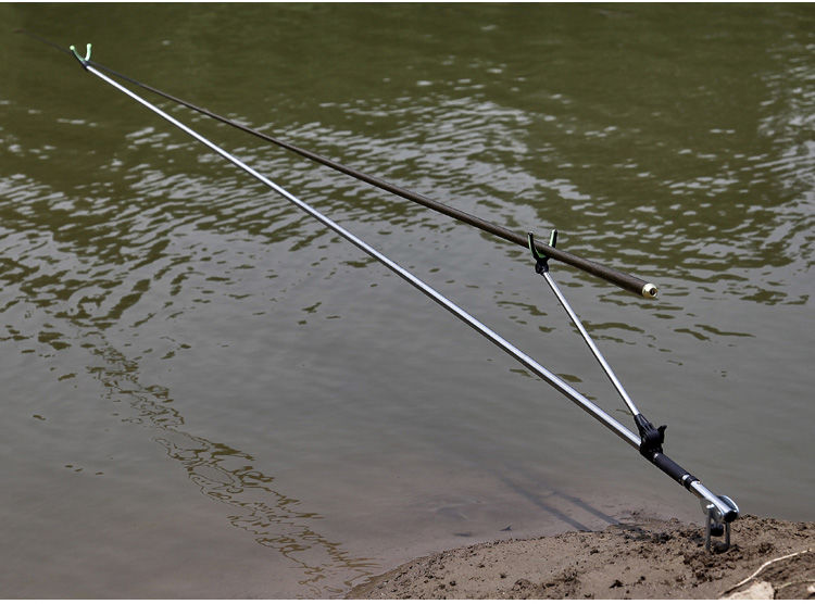 不锈钢炮台架鱼竿架架杆架钓鱼支架带地插架杆台钓架硅胶款15米有地插
