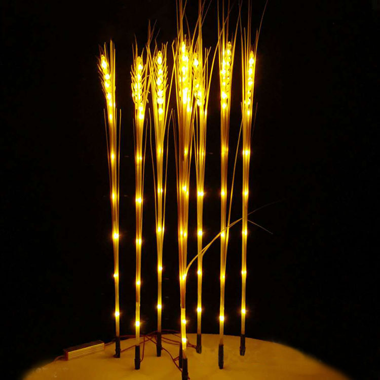 led麦穗灯发光金色麦浪麦子灯花海芦苇灯防水景观亮化插地稻穗灯 单支
