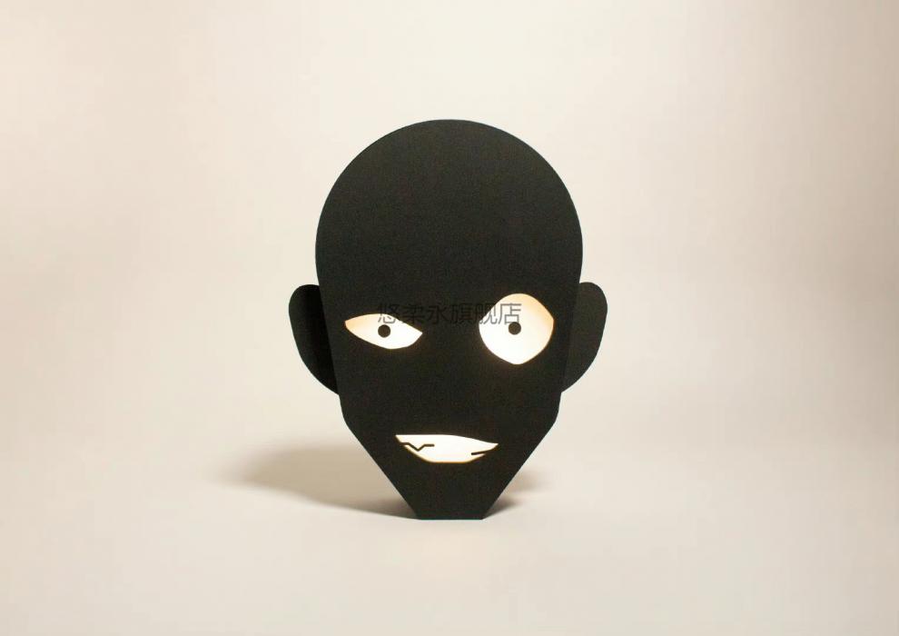 官方旗舰柯南小黑人灯罩犯人名侦探小黑人灯小黑夜灯犯人灯小黑灯罩
