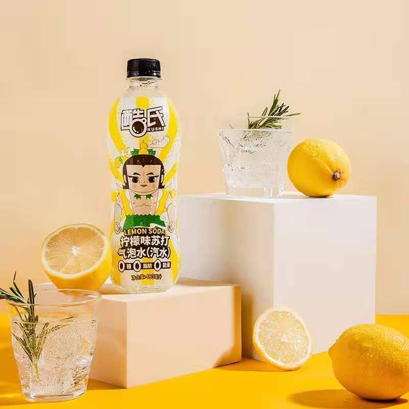 酷氏白猫苏打水ml瓶白猫柠檬苏打水饮用饮料脂卡酷氏葫芦娃柠檬3瓶