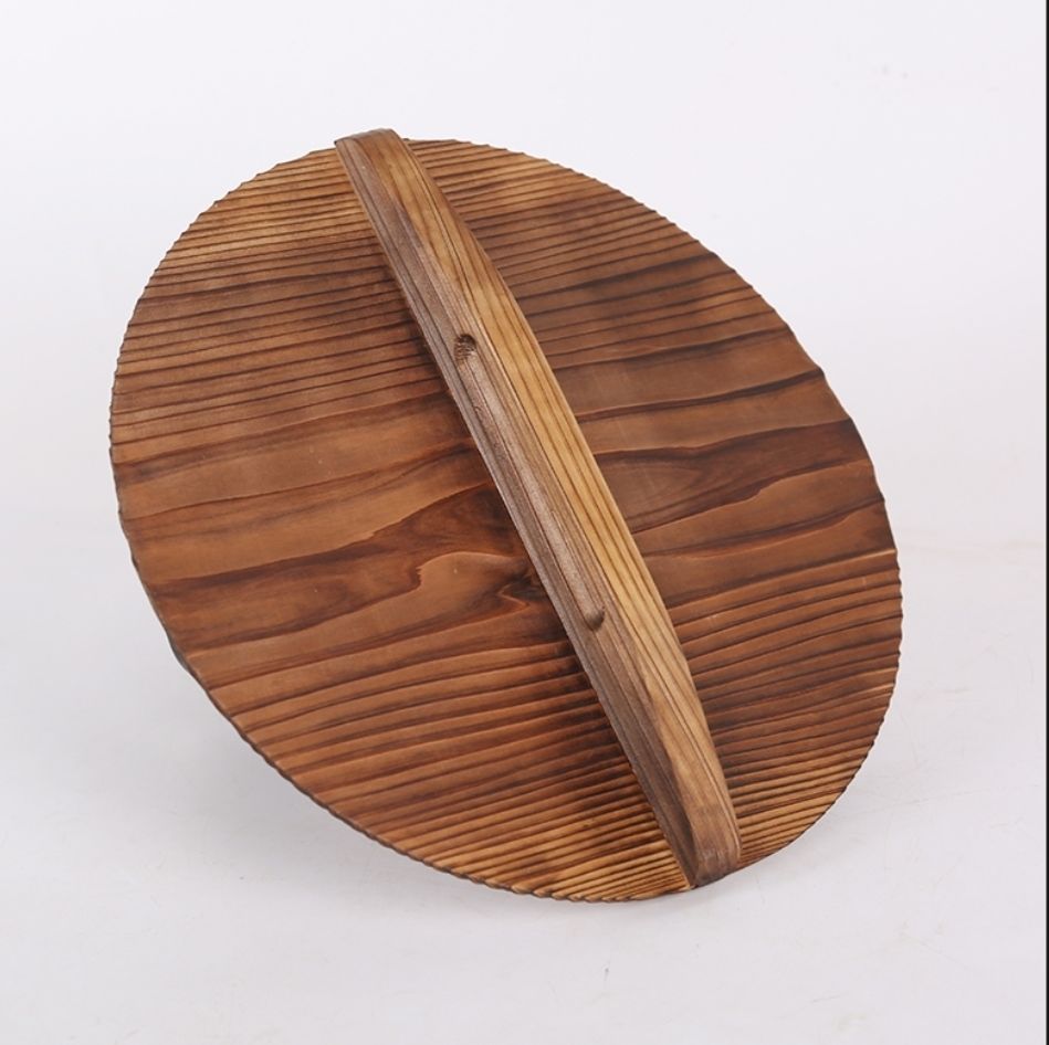 纯手工杉木锅盖家用锅盖环保锅盖炒锅盖大锅盖木头盖木制锅盖 20厘米