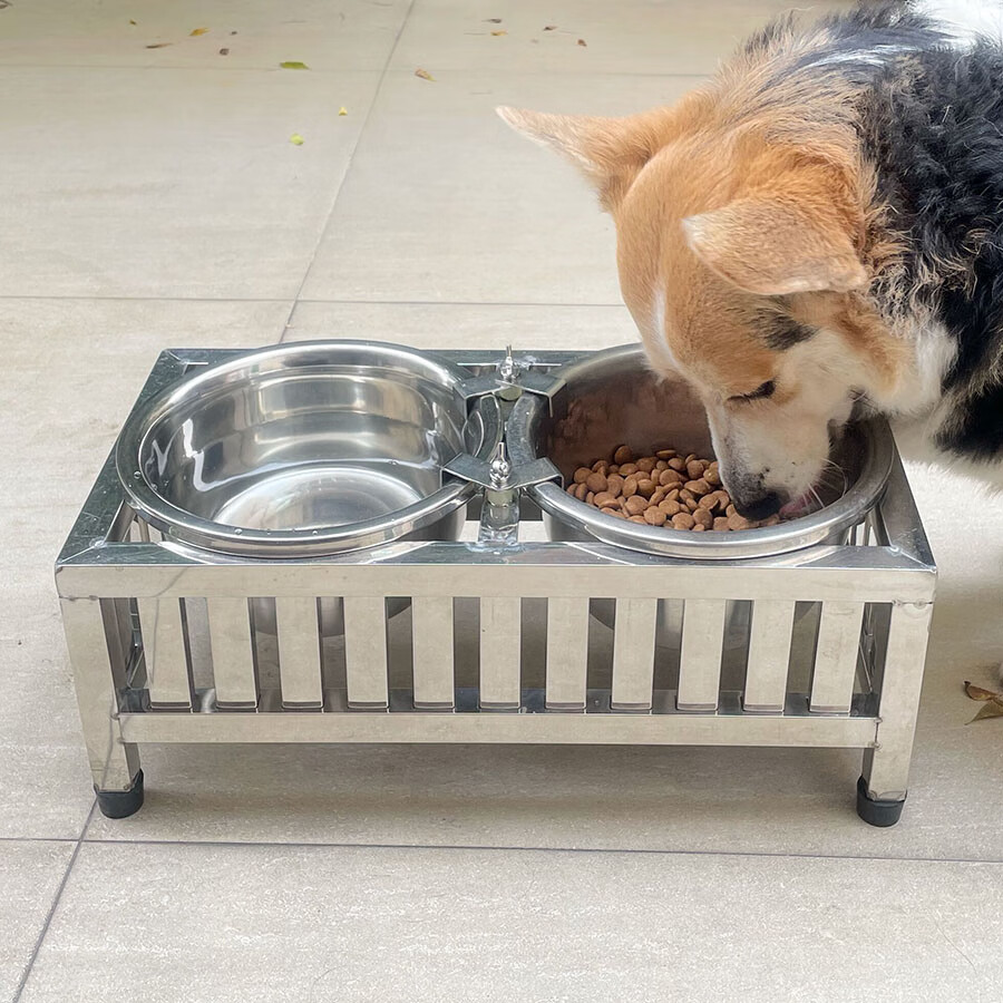 抖音同款京速达superdesign狗盆狗碗不锈钢喂水器喝水盆狗笼固定悬挂