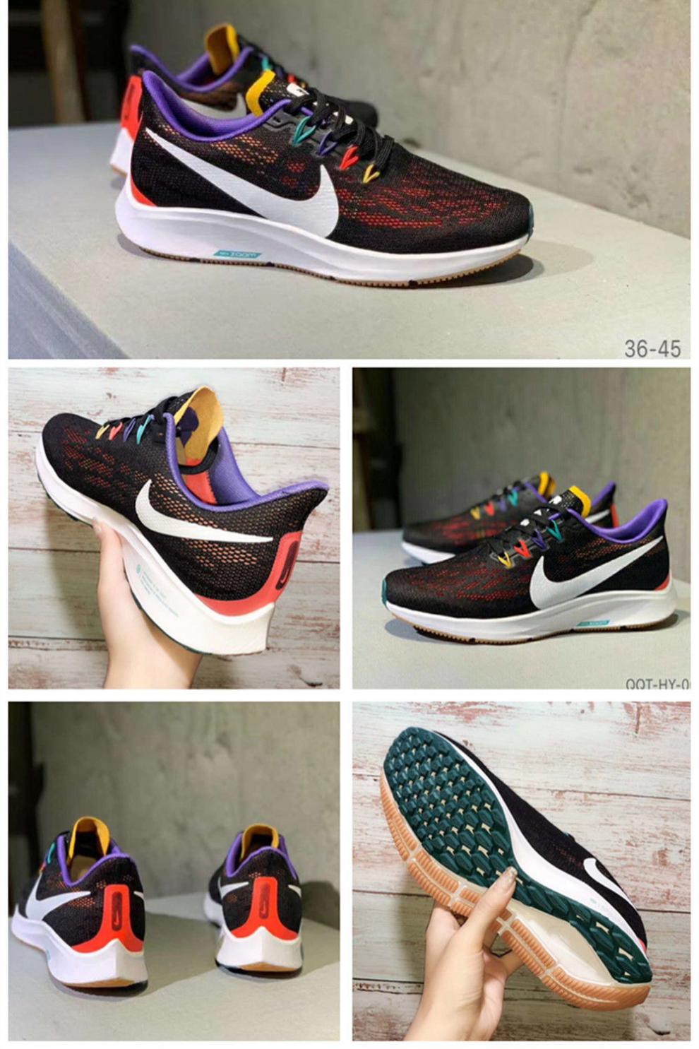 zoom飞马36运动鞋登月男鞋气垫女跑步鞋轻便学生情侣跑鞋飞马36黑黄36