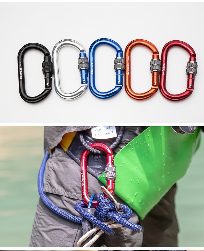 悦佳净锁扣新款o型丝扣自动主锁户外攀岩安全扣锁具连接扣对称自动